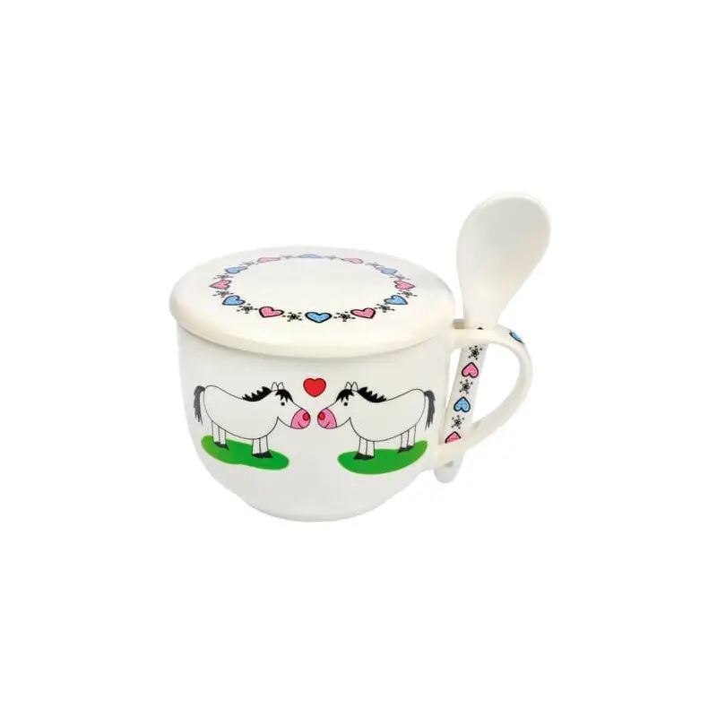 Tazza con coperchio e cucchiaio Happy Ross Più Venduto