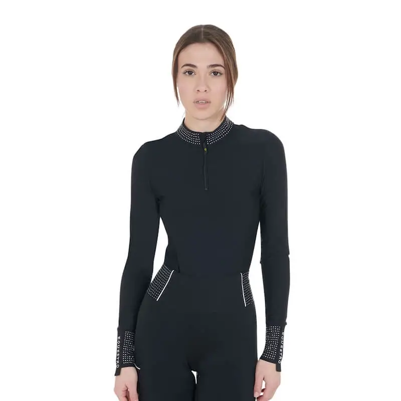 Polo Donna strass technical Equestro Super Prezzo