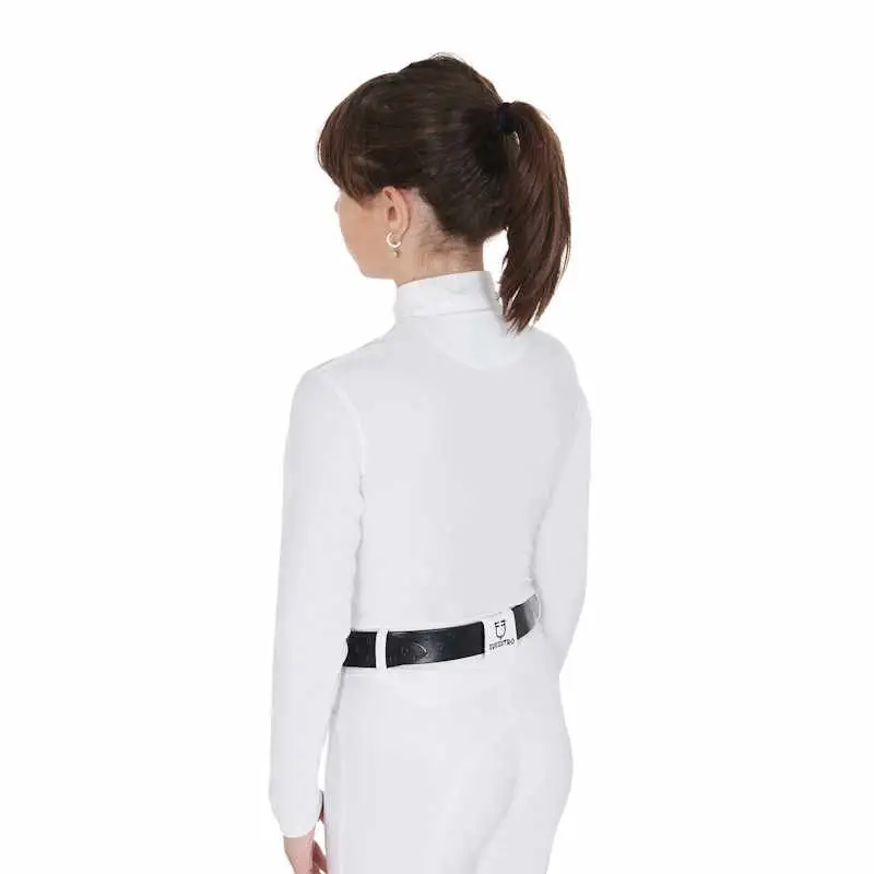 Compra Oggi Stesso Polo gara bambina Warm ZIP manica lunga Equestro