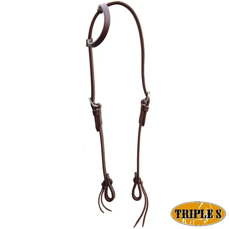 Affare Testiera western a orecchio cuoio Russet Trple S