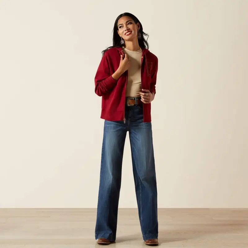 Felpa Donna full zip Hoodye ARIAT Prezzo Ridotto