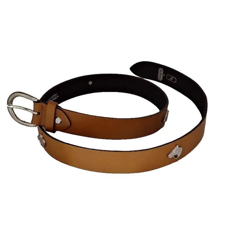 Cintura in cuoio con cavalli Ultime Pezzi