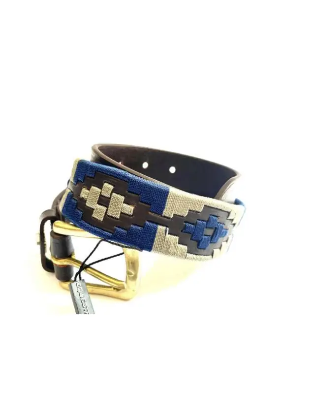 CINTURA EQUESTRO PELLE MARRONE STILE POLO Esclusivo