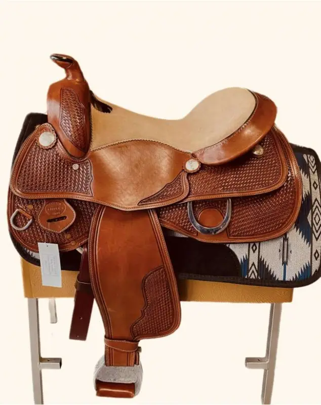SELLA WESTERN TRIPLE S PLEASURE IN CUOIO NATURALE Spedito Oggi