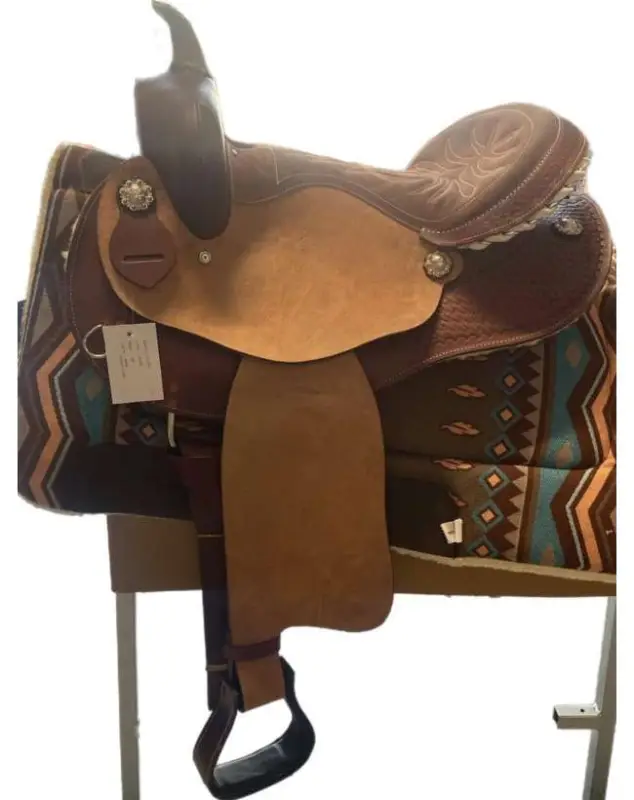 SELLA WESTERN IN CUOIO MODELLO BARREL BASKET Popolare