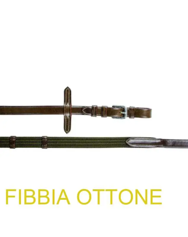 REDINI IN TELA E CUOIO EQUESTRO FIBBIE OTTONE Nuovo Arrivo