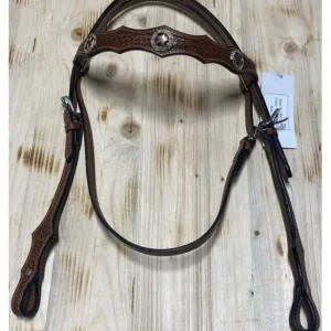 TESTIERA WESTERN TRIPLE S IN CUOIO AMERICANO Offerta Limitata