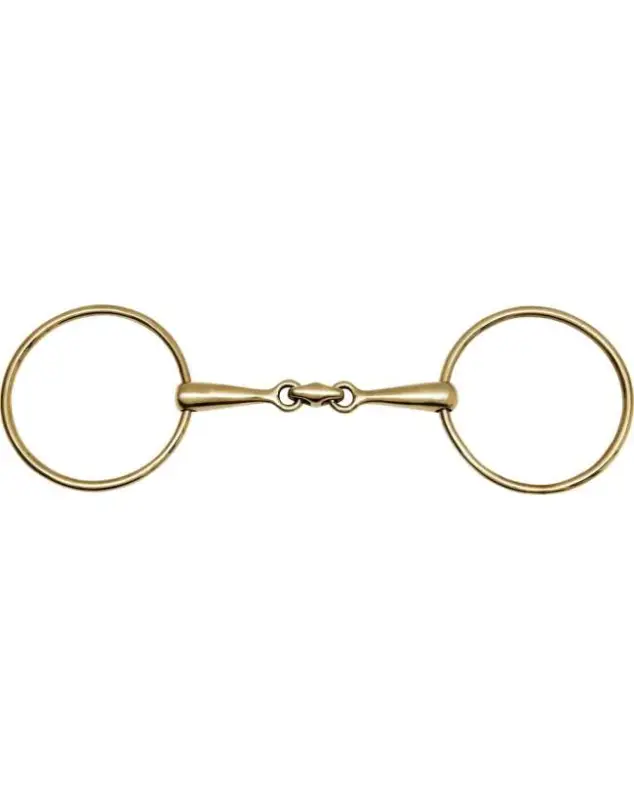 FILETTO OTTONE ANELLI GRANDI OLIVA CENTRALE Popolare