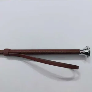 Prezzo Ridotto FRUSTINO FLECK MANICO IN PELLE POMO ARGENTO