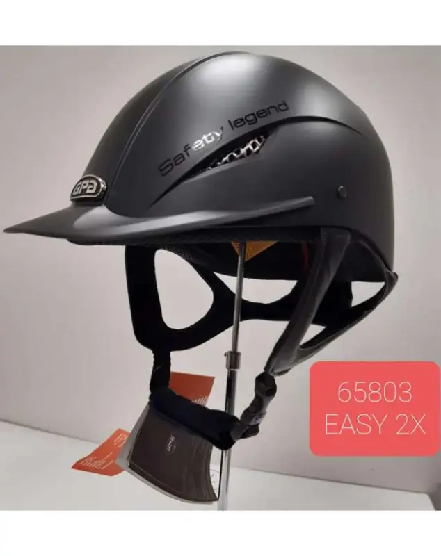 Offerta Limitata CASCO EQUITAZIONE GPA EASY 2X NERO E BLU