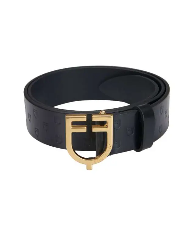 Super Prezzo CINTURA EQUESTRO CUOIO FIBBIA DORATA