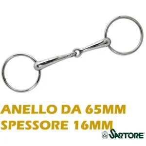 FILETTO PER CAVALLO AD ANELLI INOX PIENO DA 16 MM. Offerta Del Giorno