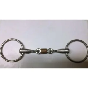 FILETTO AD ANELLI PER CAVALLO CON RULLO RAME Prezzo Basso