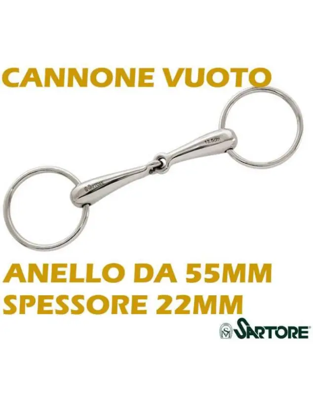 FILETTO AD ANELLI INOX VUOTO CANNONE DA 22MM Subito Disponibile