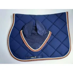 Acquista Ora COMPLETO BLU SOTTOSELLA CON CUFFIA BORDO MARRONE