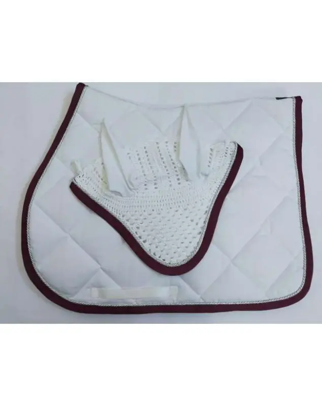 SOTTOSELLA CON CUFFIA BIANCO E BORDEAUX Super Prezzo
