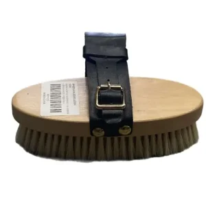 Acquista Ora SPAZZOLA IN LEGNO LUCIDO PASSAMANO IN PELLE