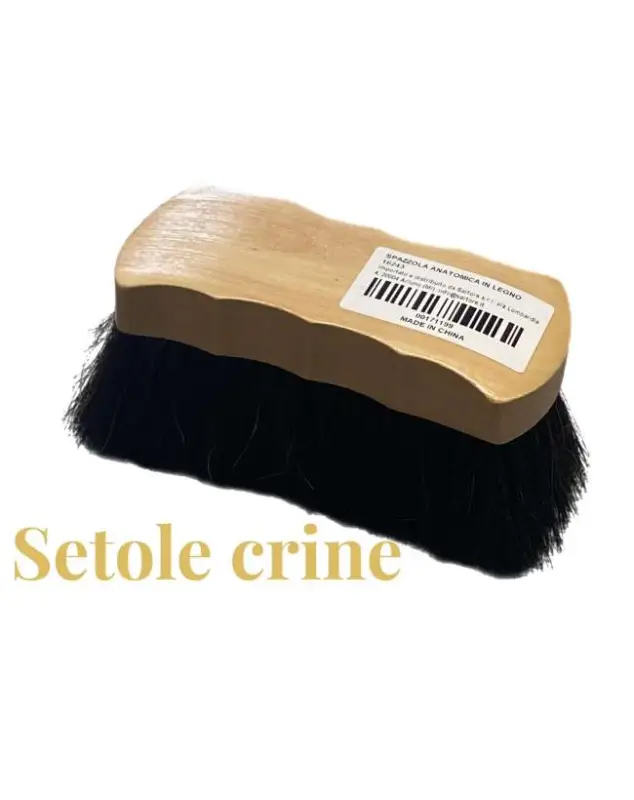 SPAZZOLA DORSO ANATOMICO LEGNO SETOLE CRINE Pagamento Sicuro