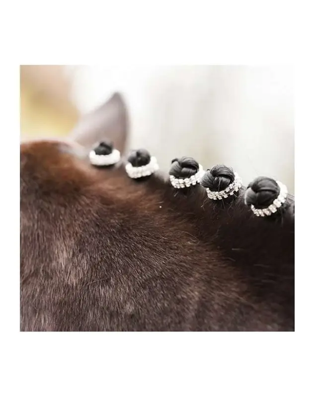 ELASTICI PER TRECCINE CRYSTAL 20 PEZZI Nuovo Arrivo