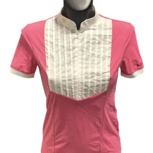 POLO DONNA EQUESTRO FUXIA COTONE PLISSETTATO Spedizione Espresso