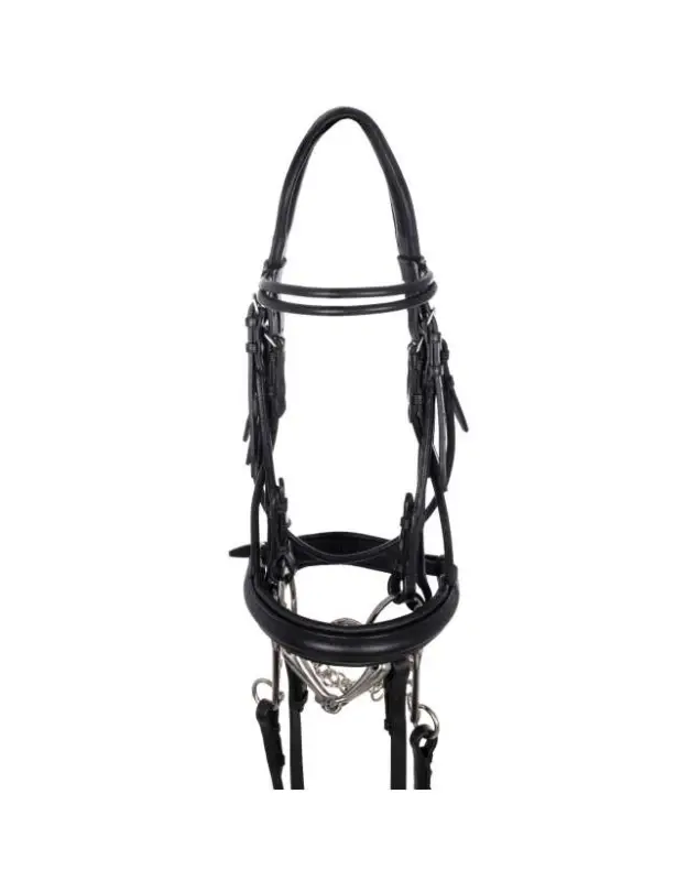 Ultime Pezzi BRIGLIA INGLESE DA DRESSAGE DOPPIO FRONTALINO