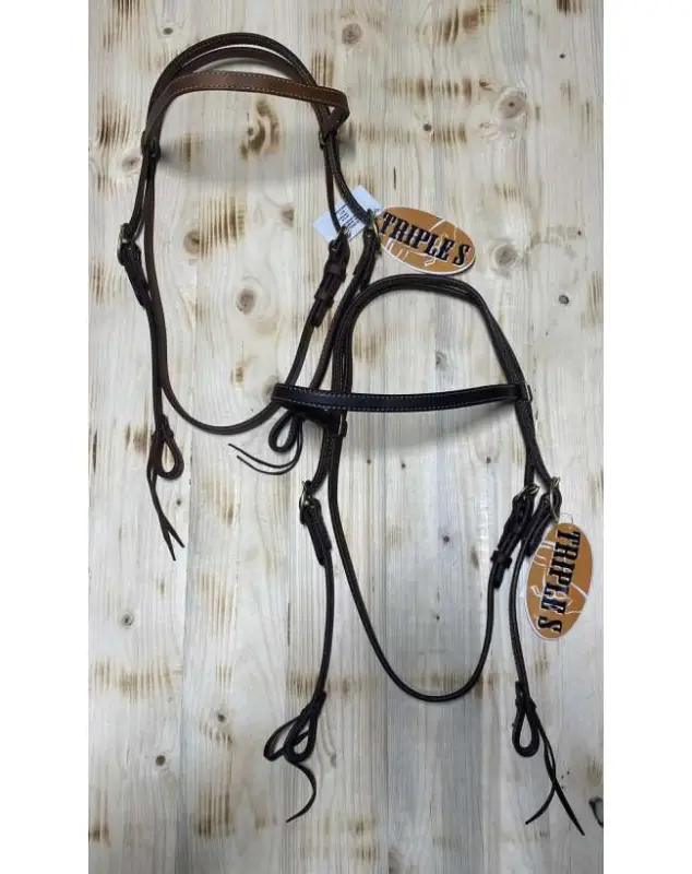 TESTIERA WESTERN TRIPLE S IN CUOIO Novità