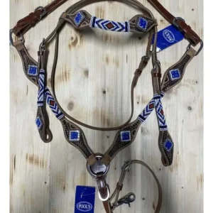 TESTIERA POOL'S WESTERN CON PETTORALE DECORI PERLINE Bestseller