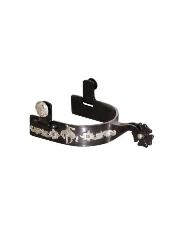 Super Prezzo SPERONI WESTERN IN FERRO NERO DECORATI