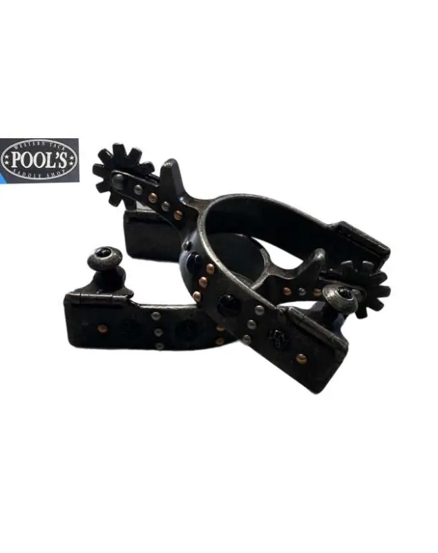 Promo Stagionale SPERONI WESTERN POOL'S ACCIAIO CON PERLE NERE