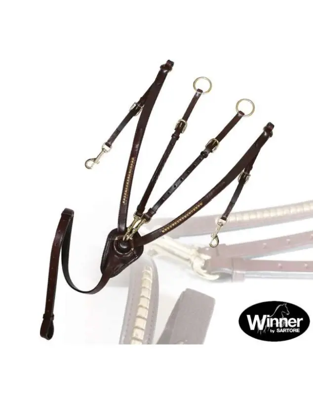 Popolare PETTORALE INGLESE IN CUOIO CON CLINCHER OTTONE WINNER SARTORE