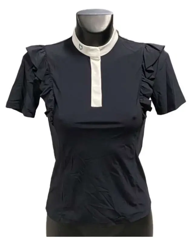 Ultima Occasione POLO DONNA EQUESTRO BLU MANICA CORTA