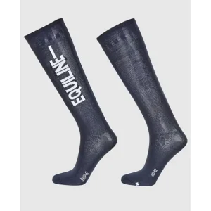 CALZE EQUILINE UNISEX BLU E NERE GRIP Offerta Del Giorno