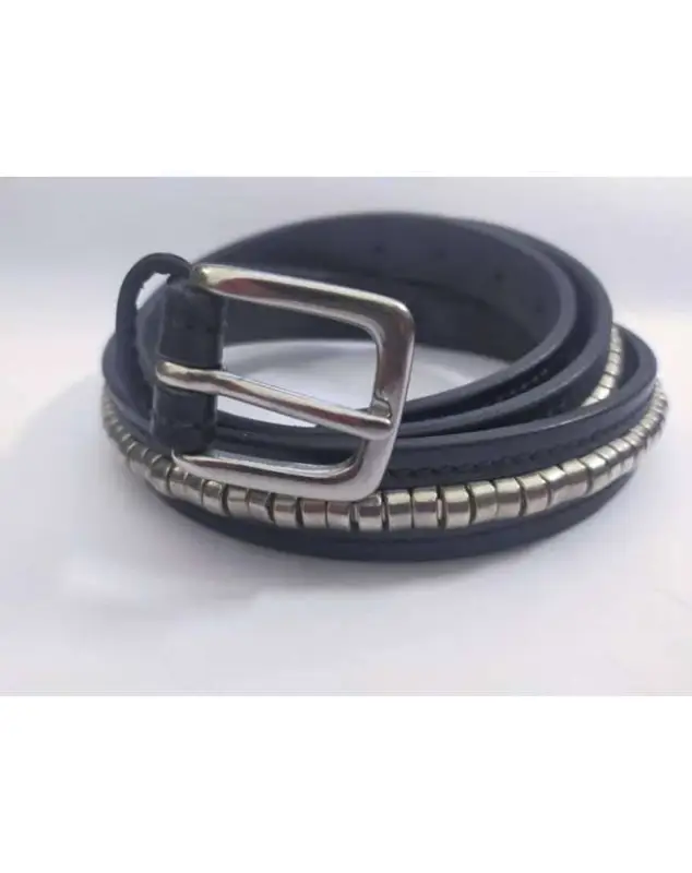 Di Tendenza CINTURA IN CUOIO CON BORCHIE ARGENTO