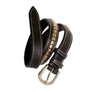 CINTURA IN CUOIO CON CLINCHER OTTONE RIFINITURE ECCELLENTI Nuova Collezione