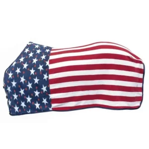 Acquista Ora COPERTA PER CAVALLI IN PILE COLORI BANDIERA AMERICANA