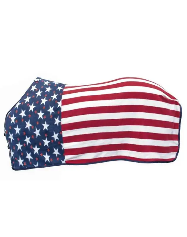 Acquista Ora COPERTA PER CAVALLI IN PILE COLORI BANDIERA AMERICANA