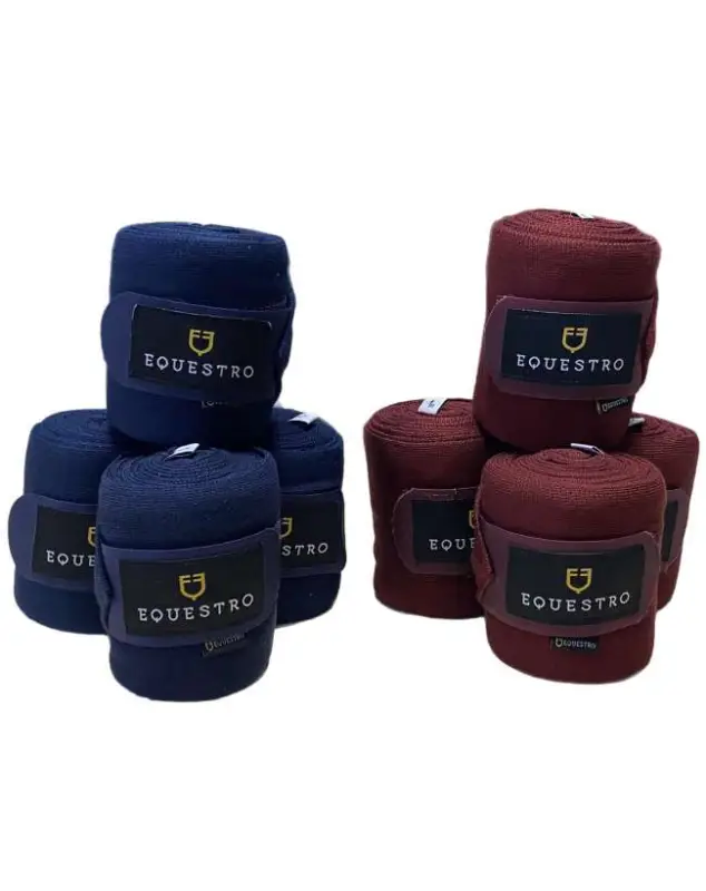 FASCE DA RIPOSO EQUESTRO IN LANA SEMI ELASTICA DA UTLIZZARE CON I SOTTOFASCIA Super Prezzo