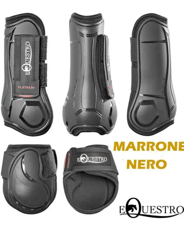 PARATENDINI E PARANOCCHE EQUESTRO SET DA 4 CON CHIUSURA VELCRO A STRAPPO A Buon Prezzo