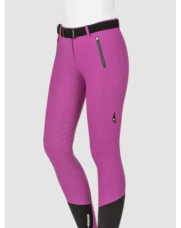 Offerta PANTALONE EQUILINE VIOLA E DA GARA KNEE GRIP