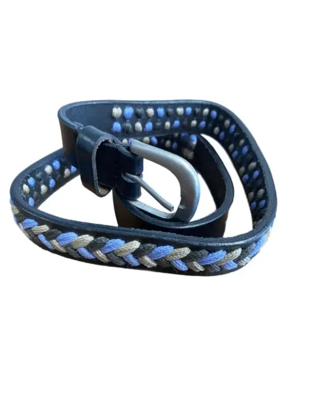 Solo Oggi CINTURA IN CUOIO INTRECCIATA CON NYLON