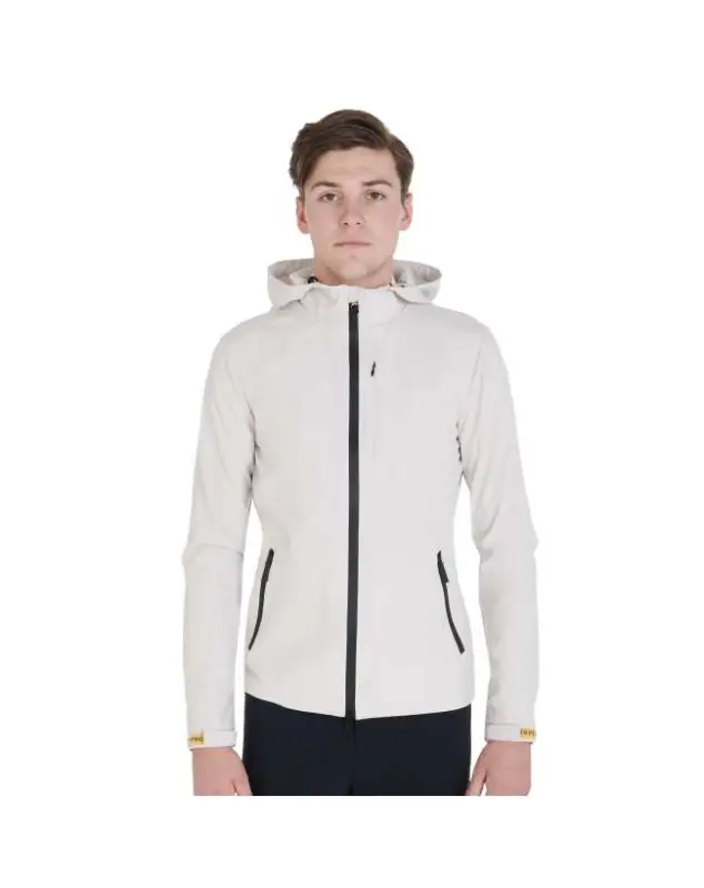Spedito Oggi GIACCA EQUESTRO UOMO IMPERMEABILE SOFTSHELL BEIGE