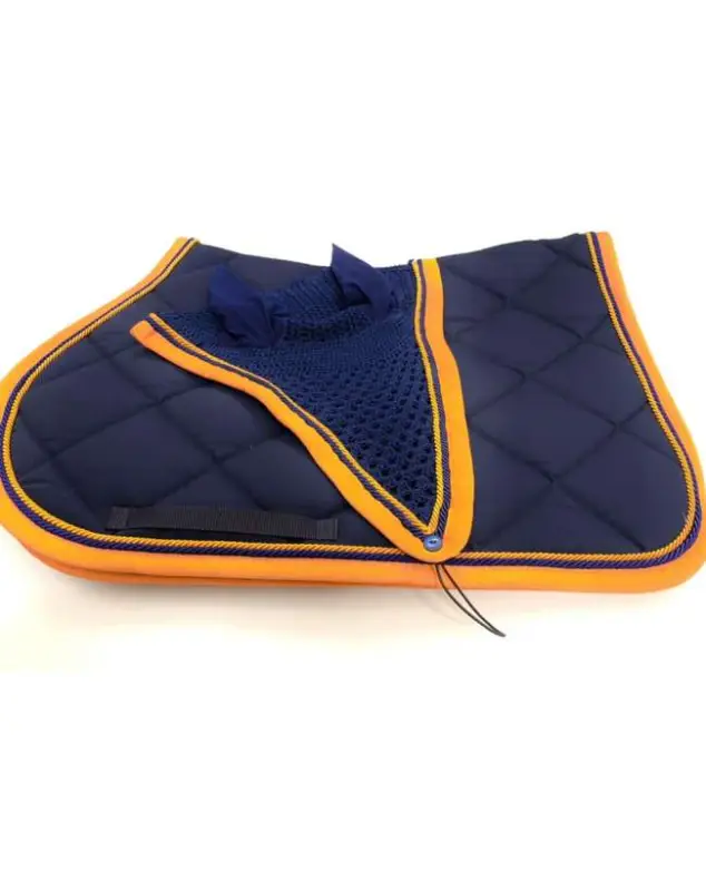 Compra Online COMPLETO BLU CON CUFFIA LUNGA BORDO ARANCIO