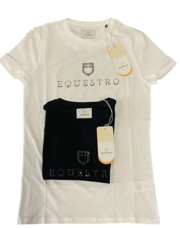Non Perdere T-SHIRT EQUESTRO DONNA CON BRILLATINI