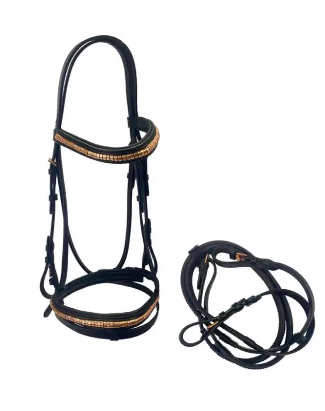 Compra Online BRIGLIA INGLESE CUOIO REDINI DECORO ROSA GOLD