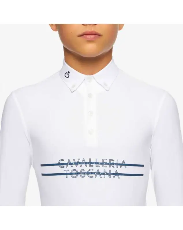 POLO CAVALLERIA TOSCANA MANICA LUNGA BAMBINO Reso Gratuito