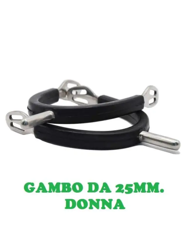 SPERONI INGLESI DONNA GAMBO TONDO RICOPERTI IN GOMMA Pagamento Sicuro
