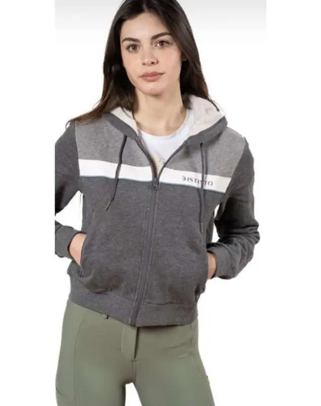 Offerta Limitata FELPA DISTINTO DONNA CROP CON CAPPUCCIO