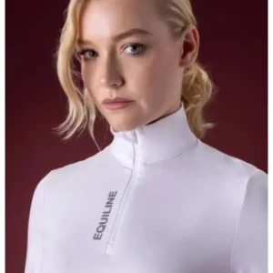 Acquista Ora MAGLIA EQUILINE DONNA BIANCA MANICA LUNGA