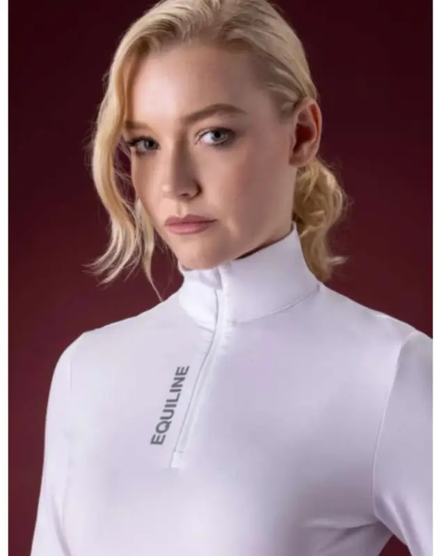 Acquista Ora MAGLIA EQUILINE DONNA BIANCA MANICA LUNGA