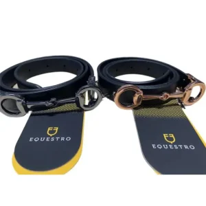 Prezzo Conveniente CINTURA IN CUOIO EQUESTRO FILETTO METALLO
